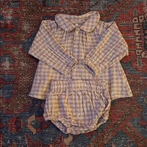 Rylee + Cru Tan and White Kids Matching Set